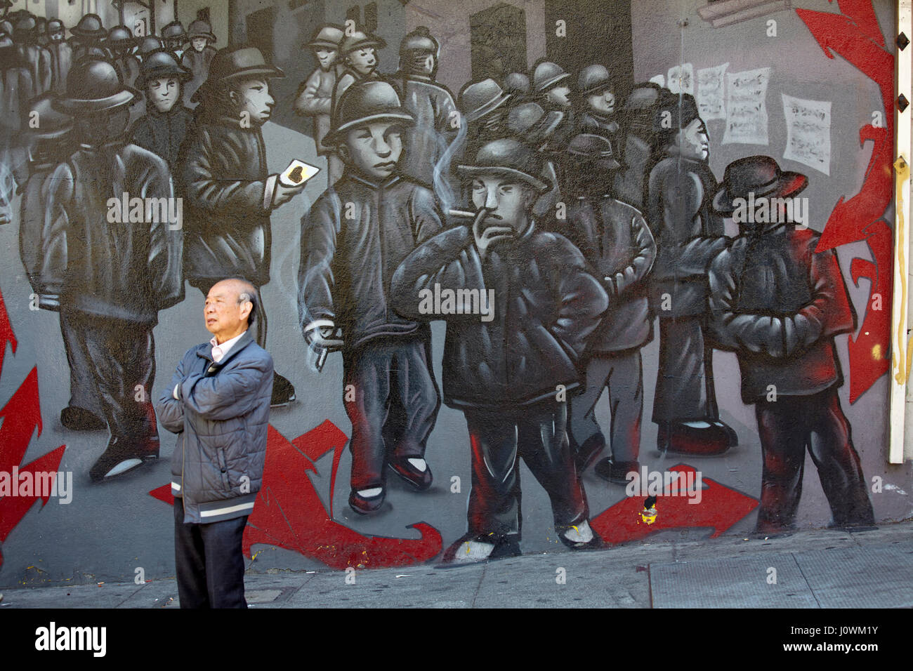 Murals in Chinatown in San Francisco, California, USA Stock Photo Alamy