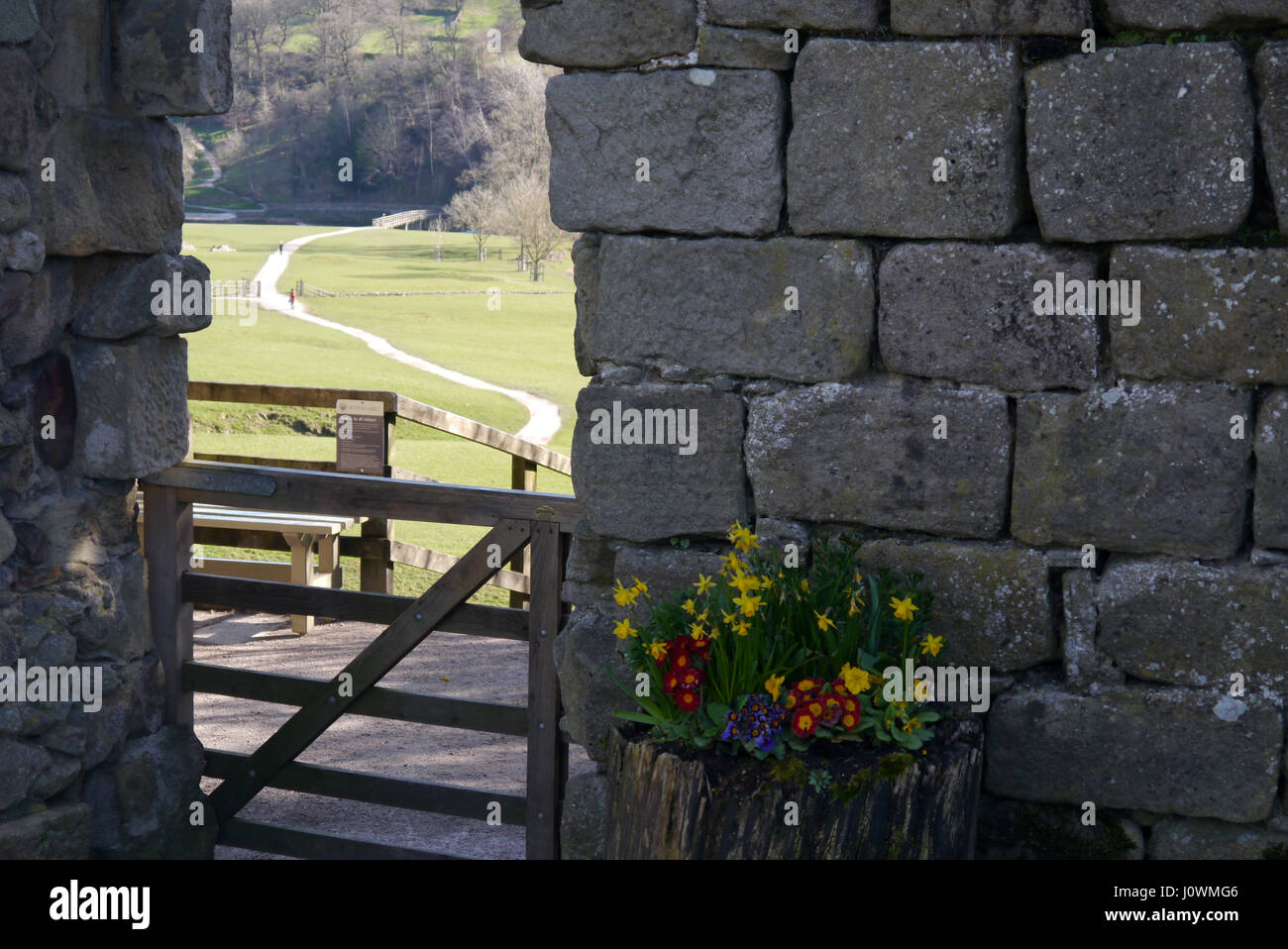 The Hole in the Wall, Bolton Abbey, Yorkshire Dales National Park, UK. Stock Photo
