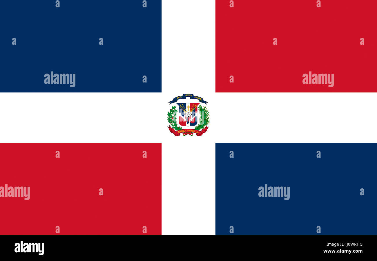 Illustration of the flag of the Dominican Republic Stock Photo