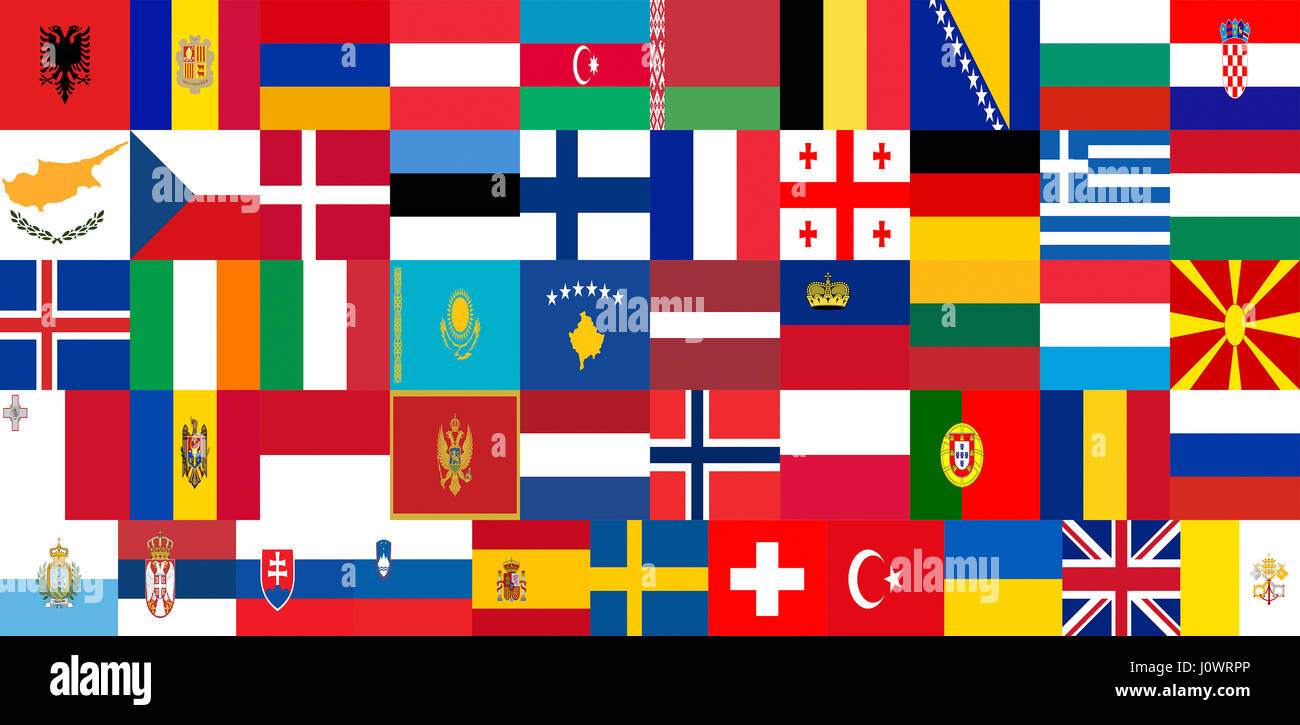 All flags of Europe - All countries in Europe