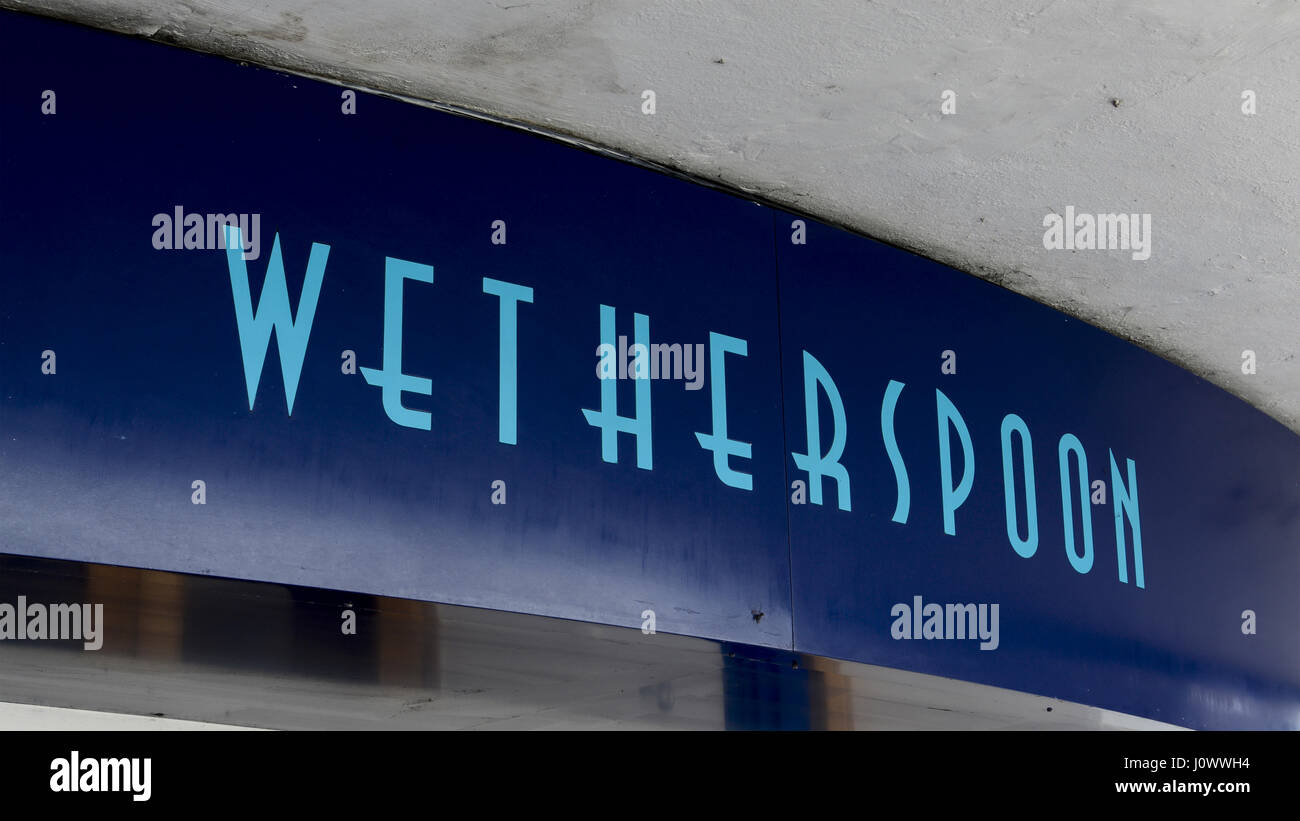 Wetherspoon Pub Sign Stock Photo