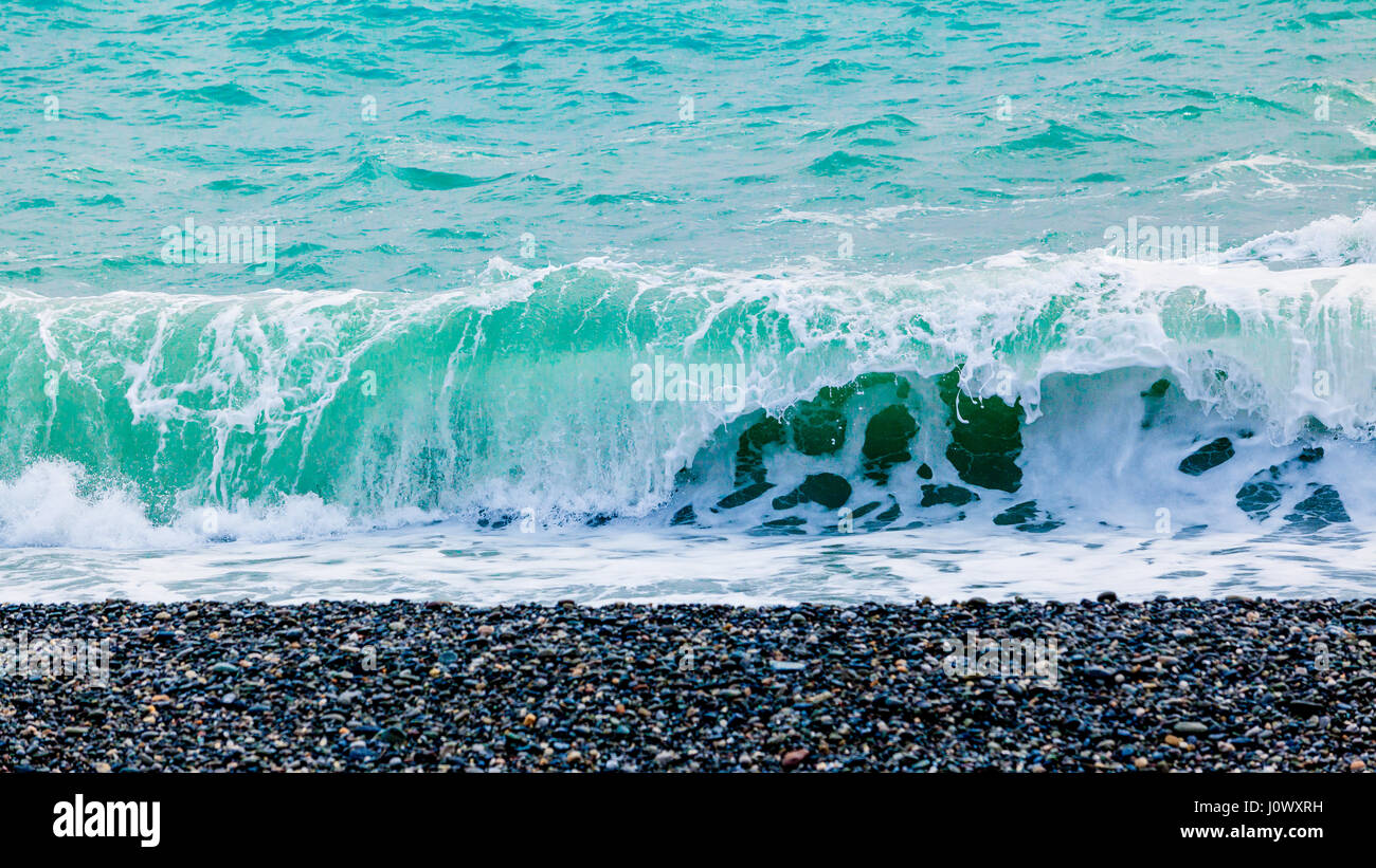 Beautiful sea wave. ocean water background Stock Photo - Alamy