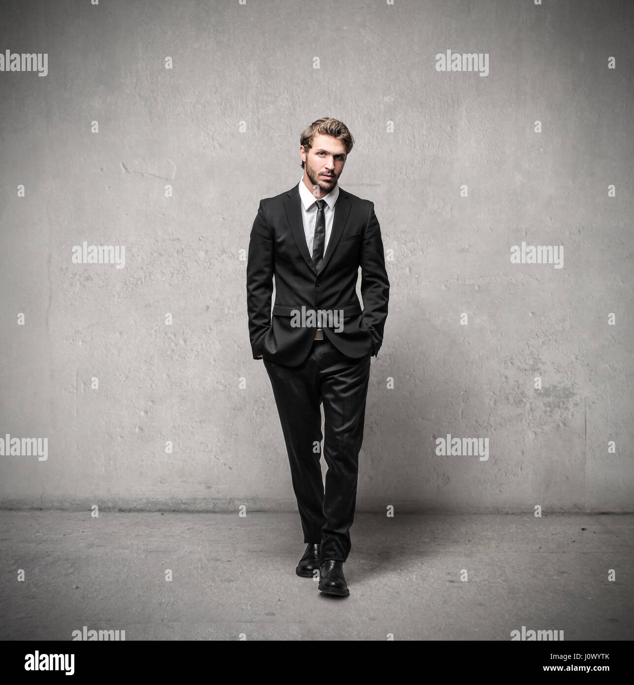 Full-bodied picture of businessman Stock Photo
