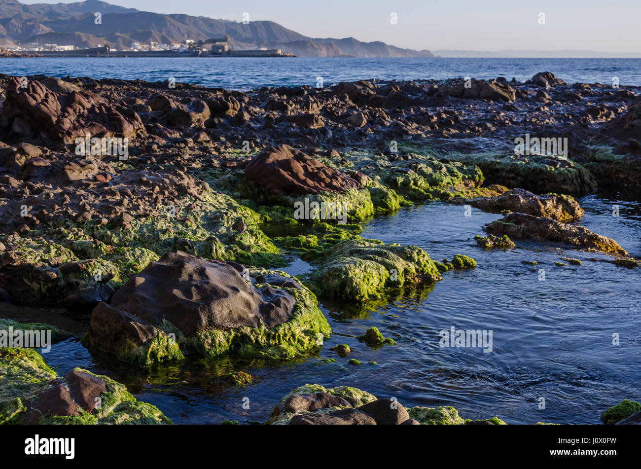 A sea landscape view in Dead beach, Almería province, Spain. Stock Photo