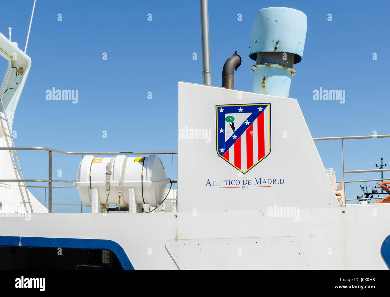 A boat view in Garrucha port, Almería province, Spain. Stock Photo