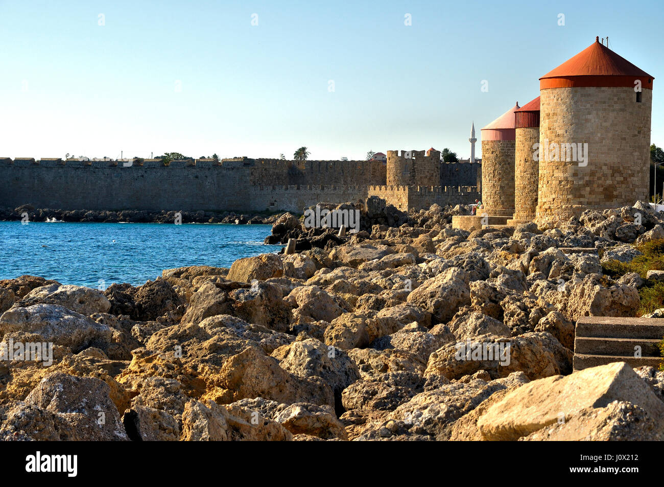 Where Was Rhodes View of the historic island of rhodes greece Stock Photo - Alamy