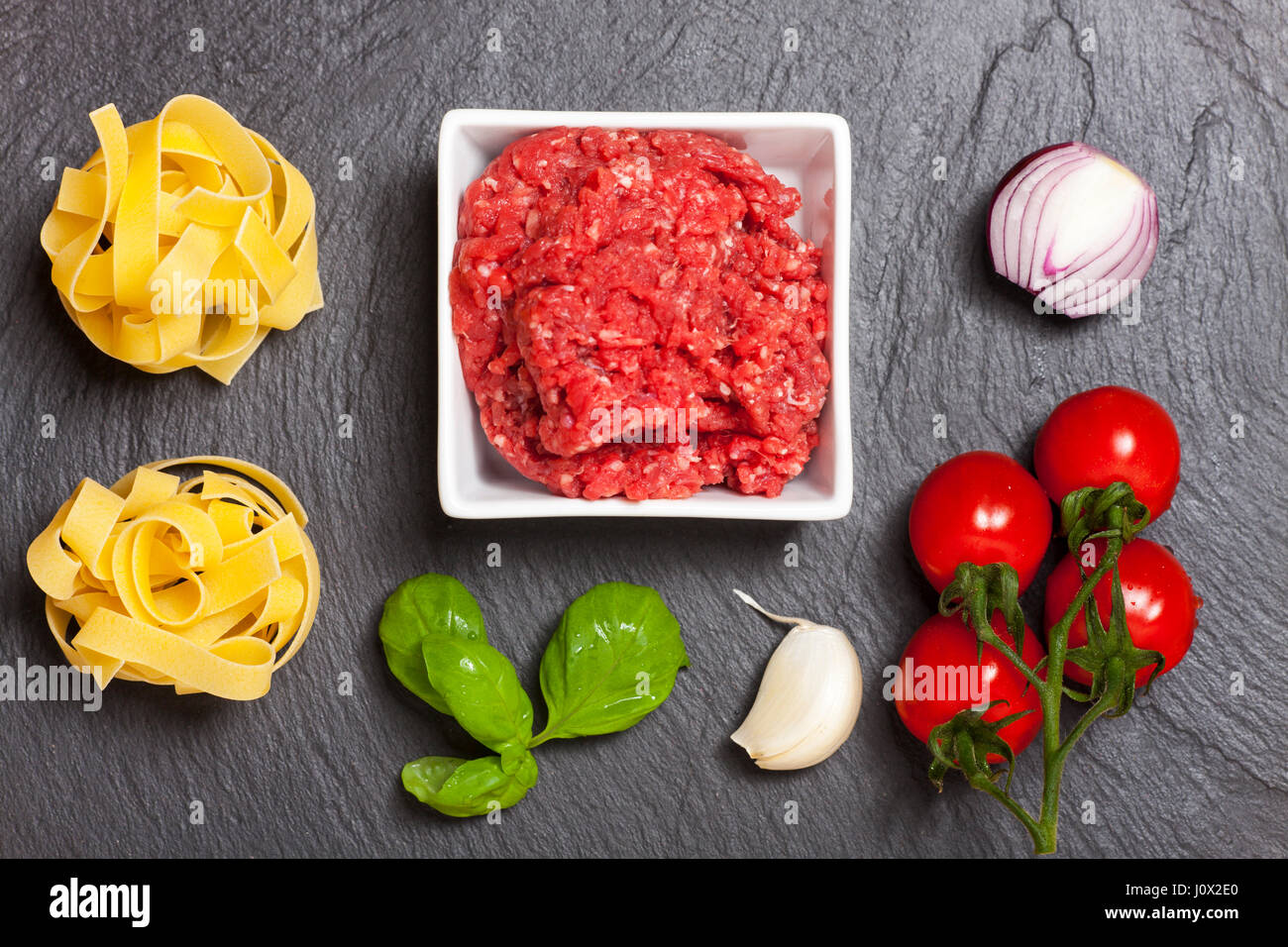 Ingredients Of A Sauce Bolognaise On Slate Stock Photo Alamy Ingredients Of A Sauce Bolognaise On Slate Stock Photo Alamy