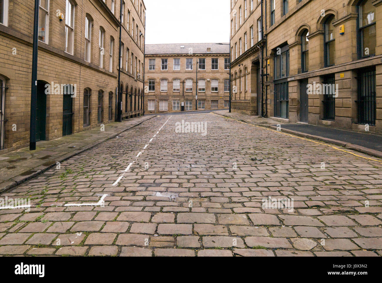 Bradford, England, the Little Germany area of warehouses and imposing building created by Jewish merchants many from Germany in the 19th century Stock Photo