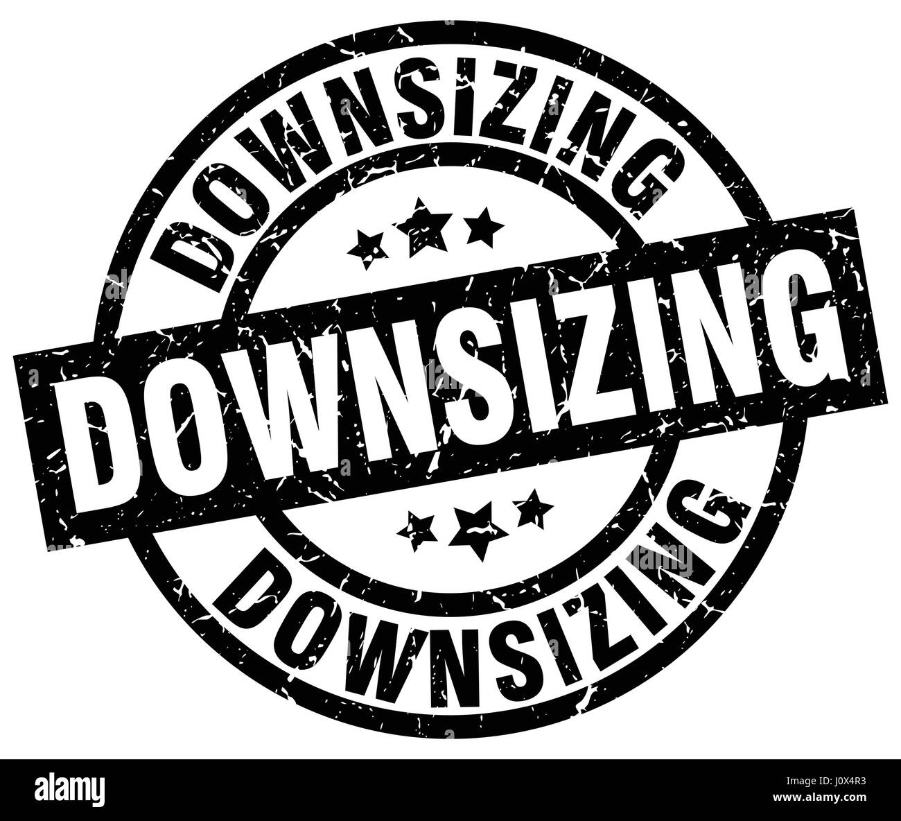 downsizing round grunge black stamp Stock Vector Image & Art - Alamy