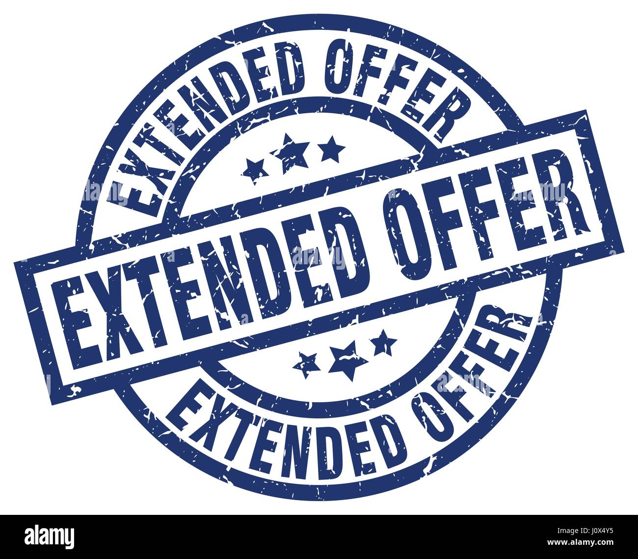 extended offer blue round grunge stamp Stock Vector Image & Art - Alamy