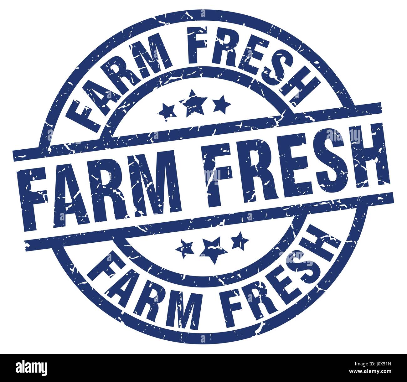 farm fresh blue round grunge stamp Stock Vector Image & Art - Alamy