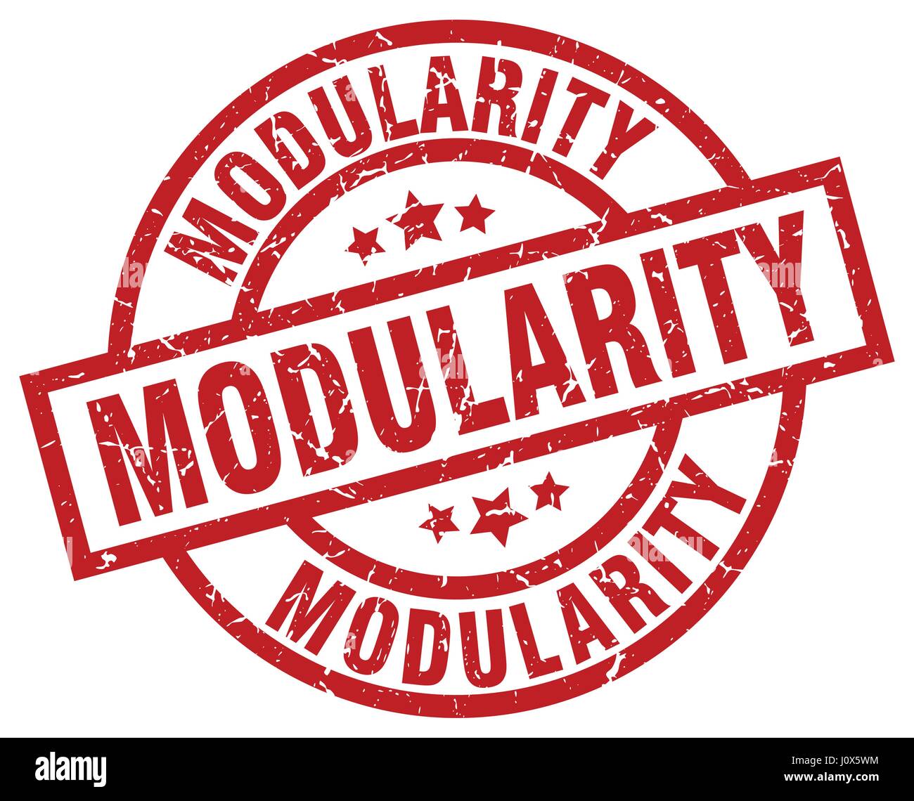 modularity round red grunge stamp Stock Vector Image & Art - Alamy