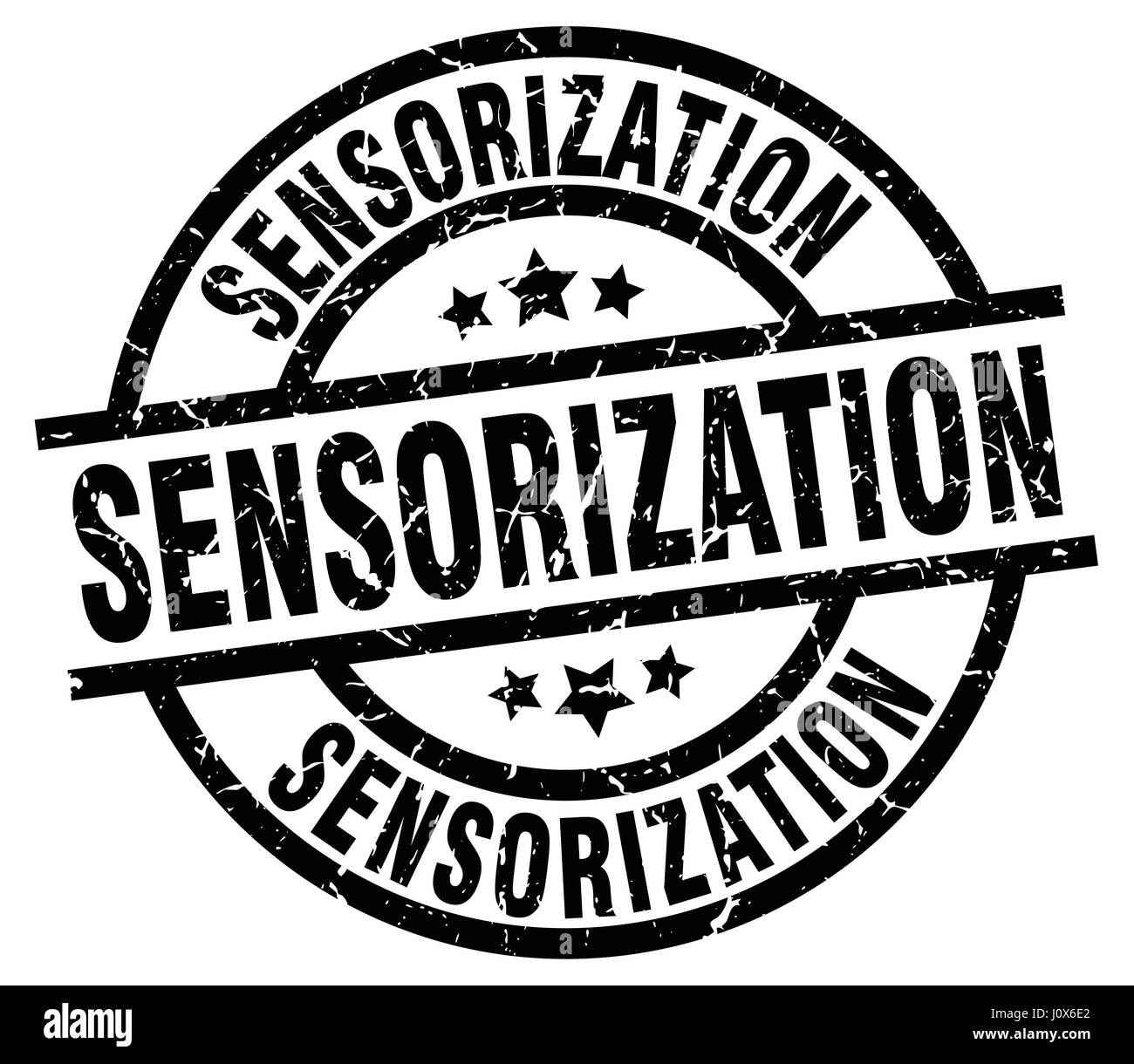 sensorization round grunge black stamp Stock Vector Image & Art - Alamy