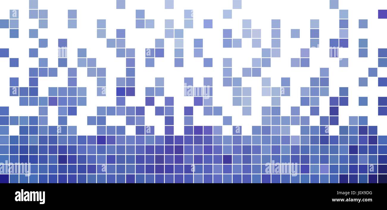 abstract vector square pixel mosaic background - blue Stock Vector ...
