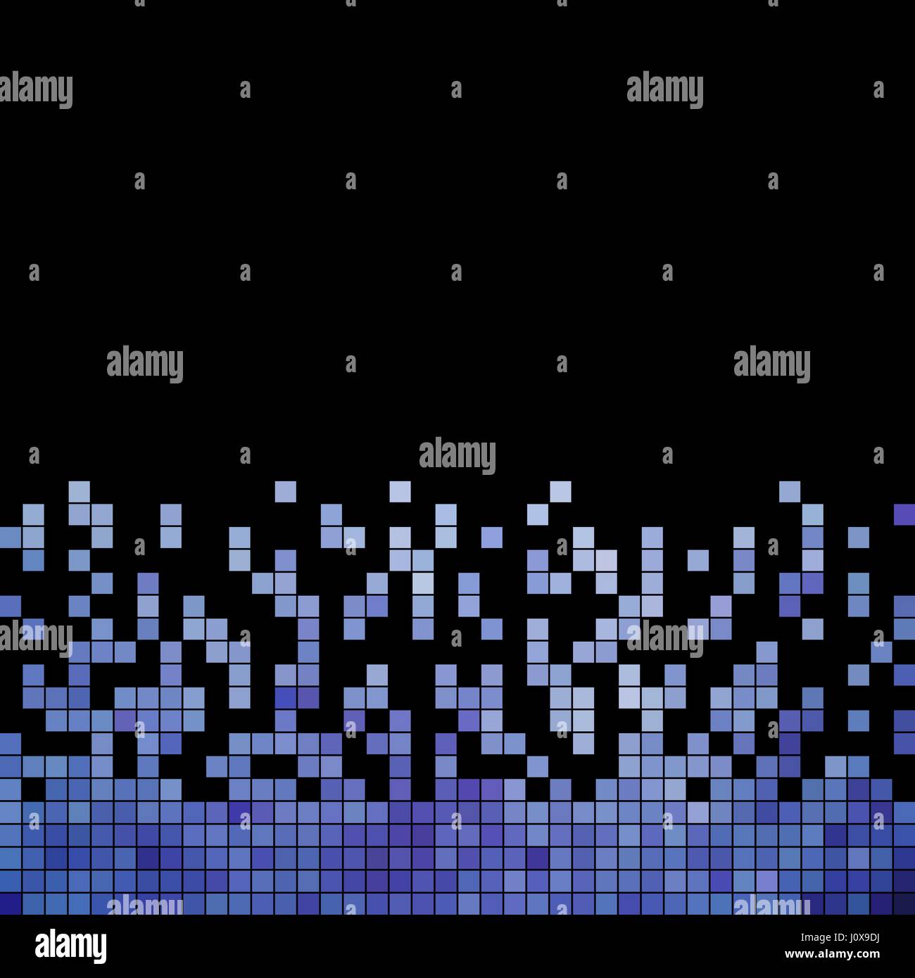 abstract vector square pixel mosaic background - blue Stock Vector ...