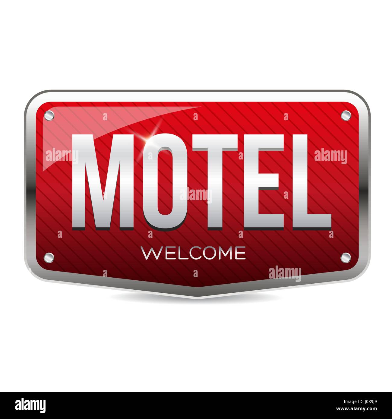 Motel retro sign vector Stock Vector