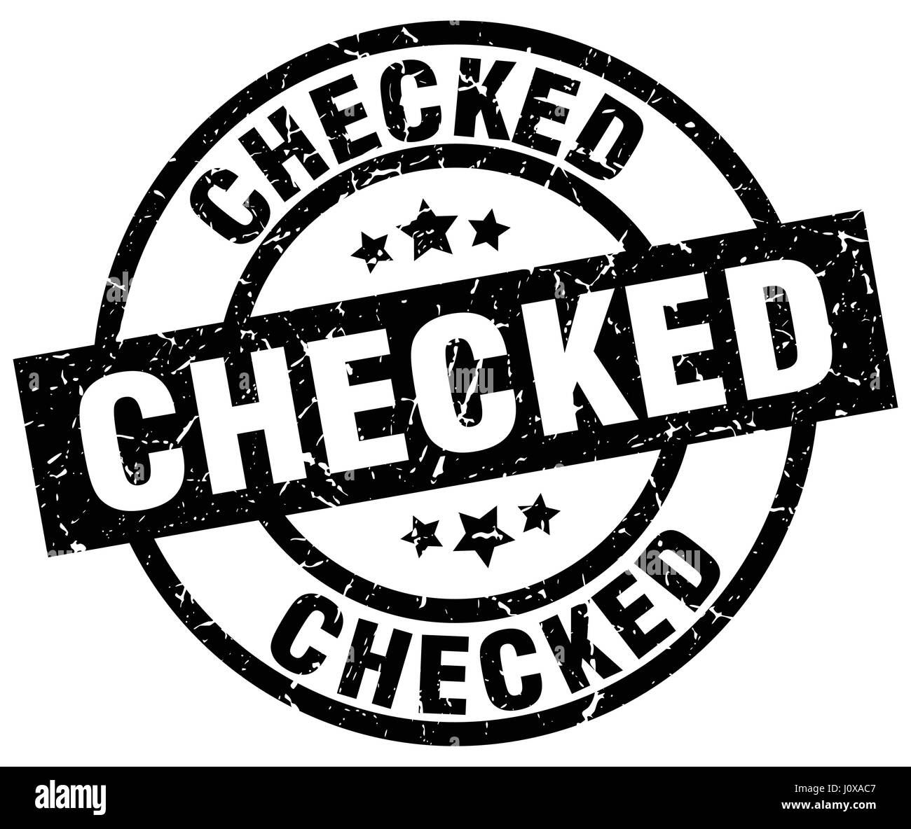 checked round grunge black stamp Stock Vector Image & Art - Alamy