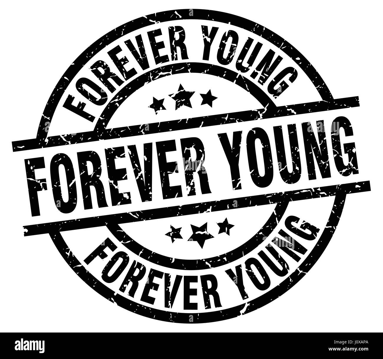 forever young round grunge black stamp Stock Vector Image & Art - Alamy