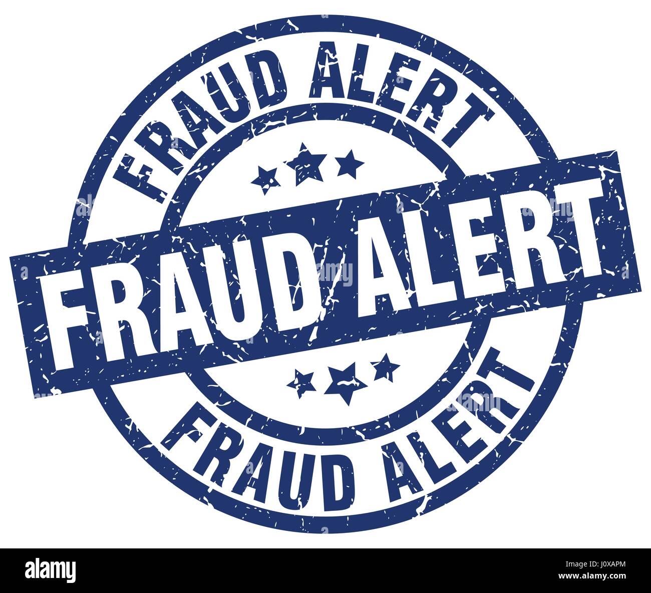 fraud alert blue round grunge stamp Stock Vector Image & Art - Alamy