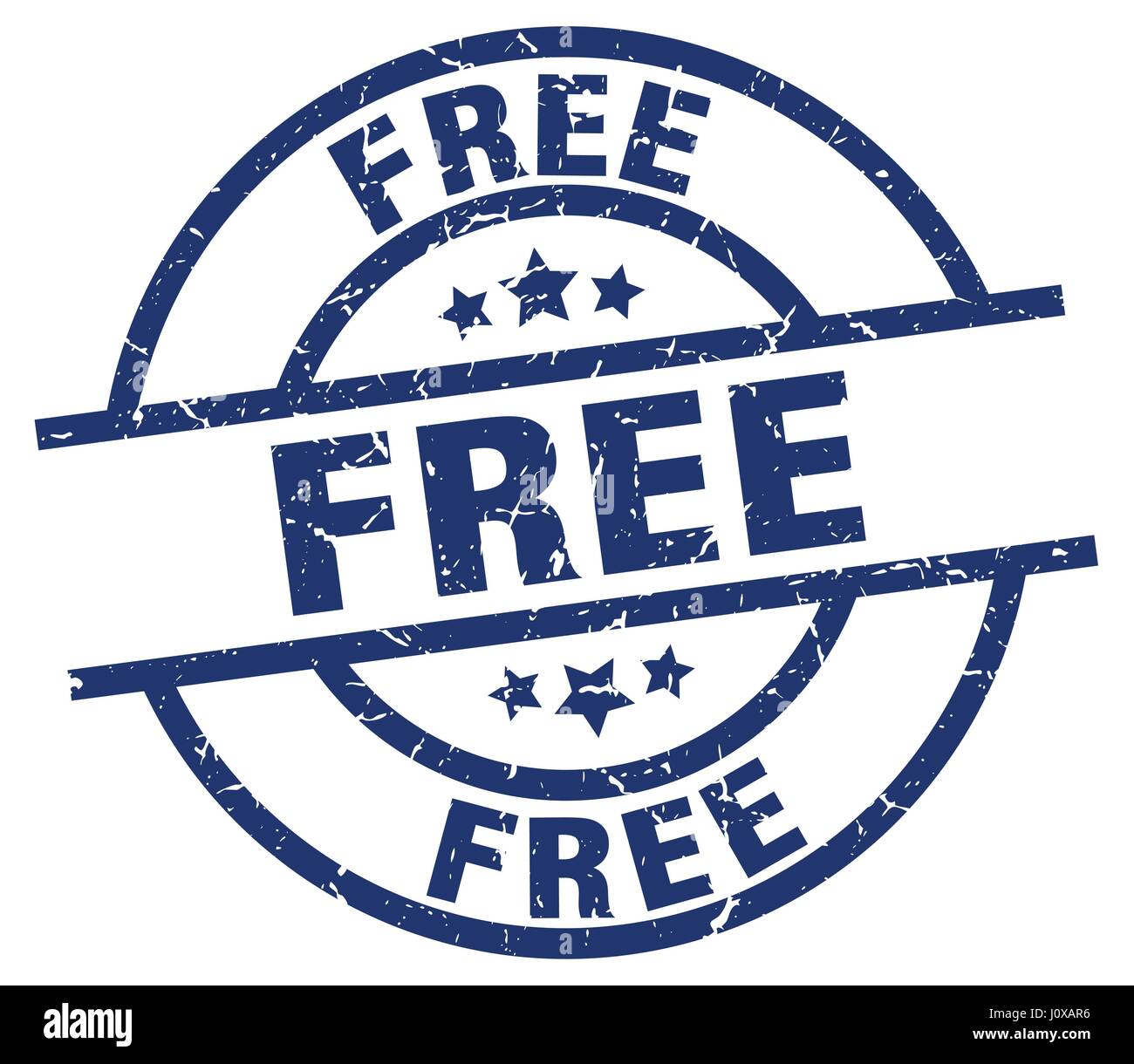 free blue round grunge stamp Stock Vector Image & Art - Alamy
