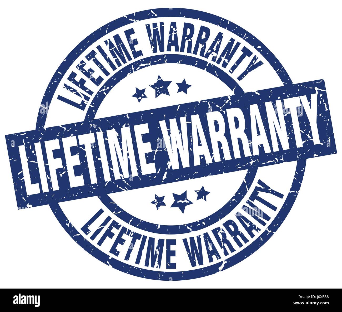 lifetime warranty blue round grunge stamp Stock Vector Image & Art - Alamy