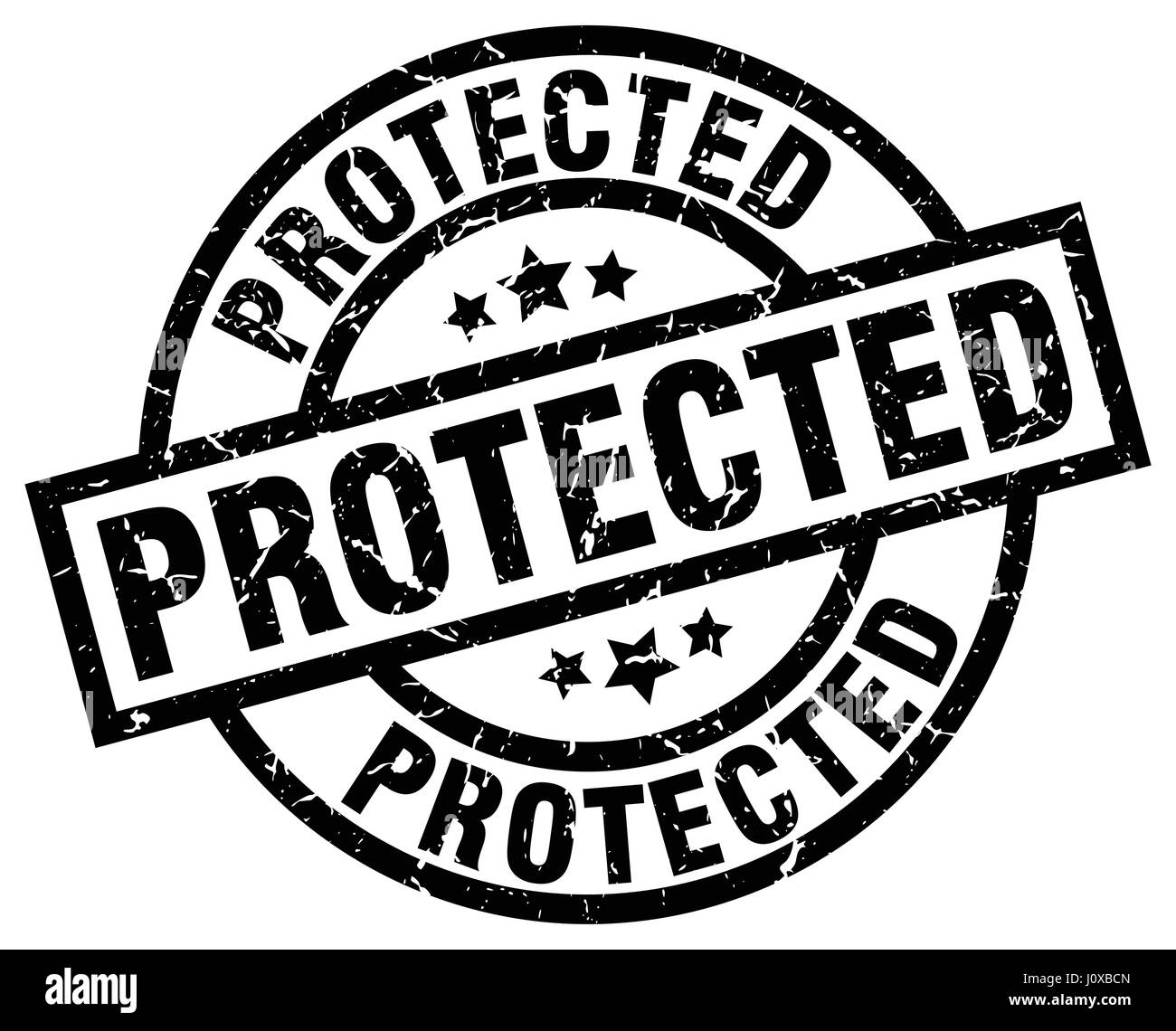 protected round grunge black stamp Stock Vector Image & Art - Alamy