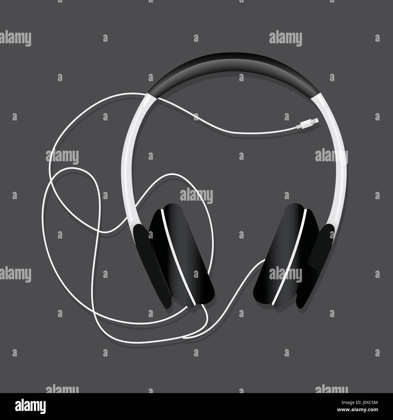 Headphone entertainment audio vector illustration Stock Vector Image