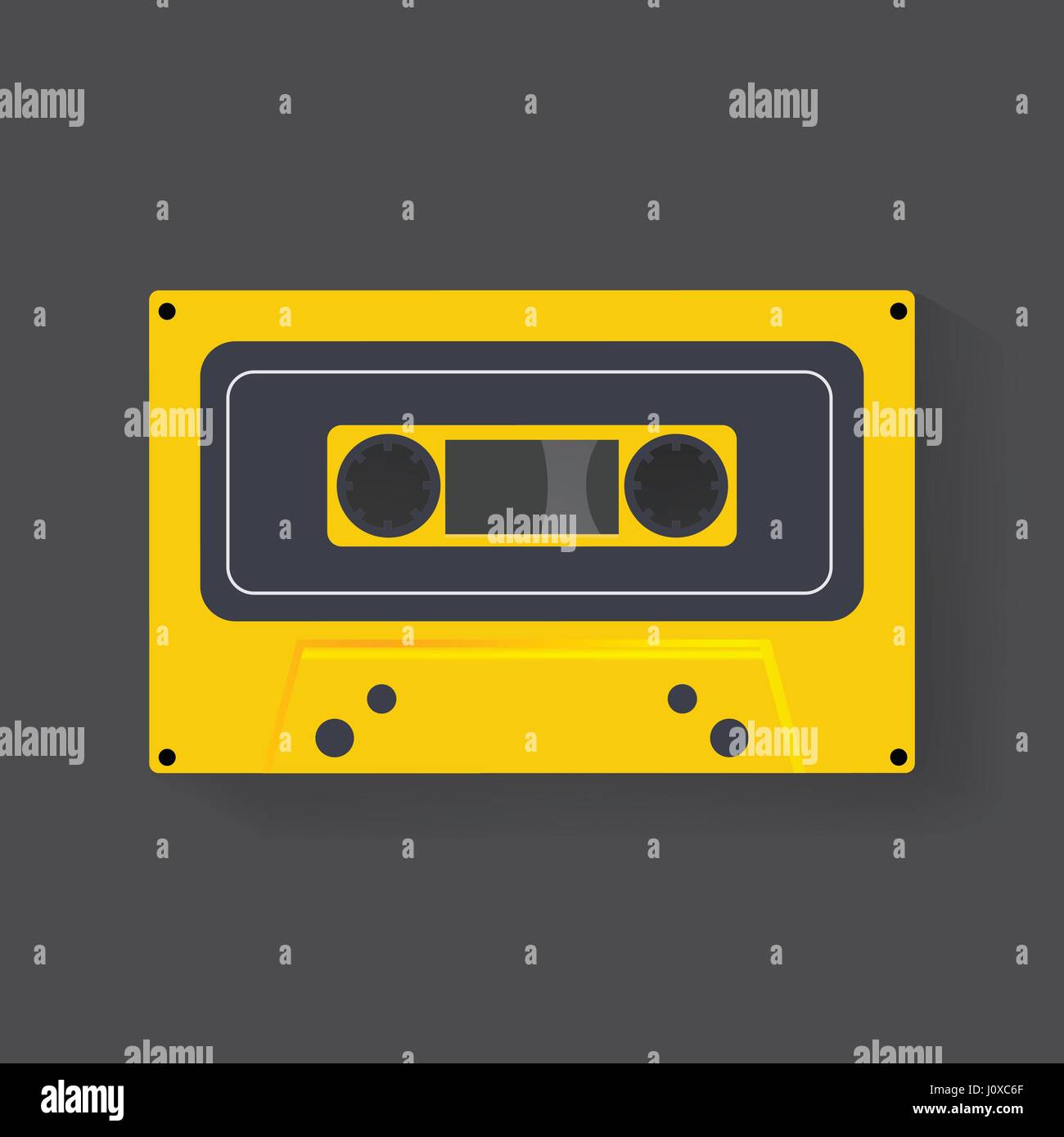 Retro Cassette Tape Music Record Icon Illustration Vector Stock Vector ...