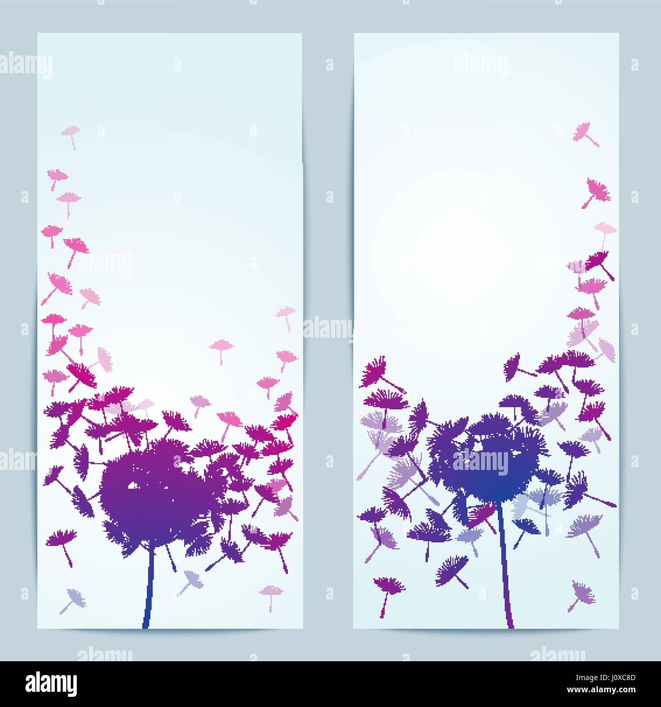 vector dandelion flower background for banner Stock Vector