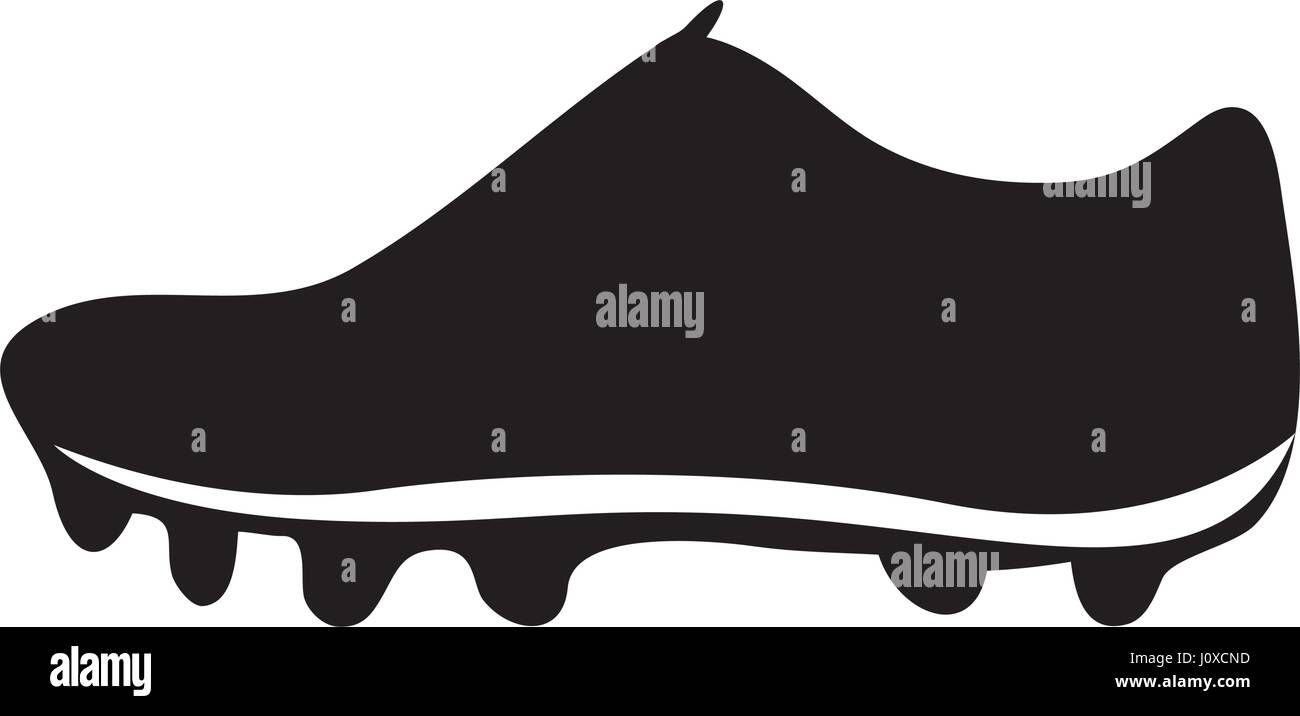Black Silhouette Sneakers Sport Shoes Stock Vector Image Art Alamy