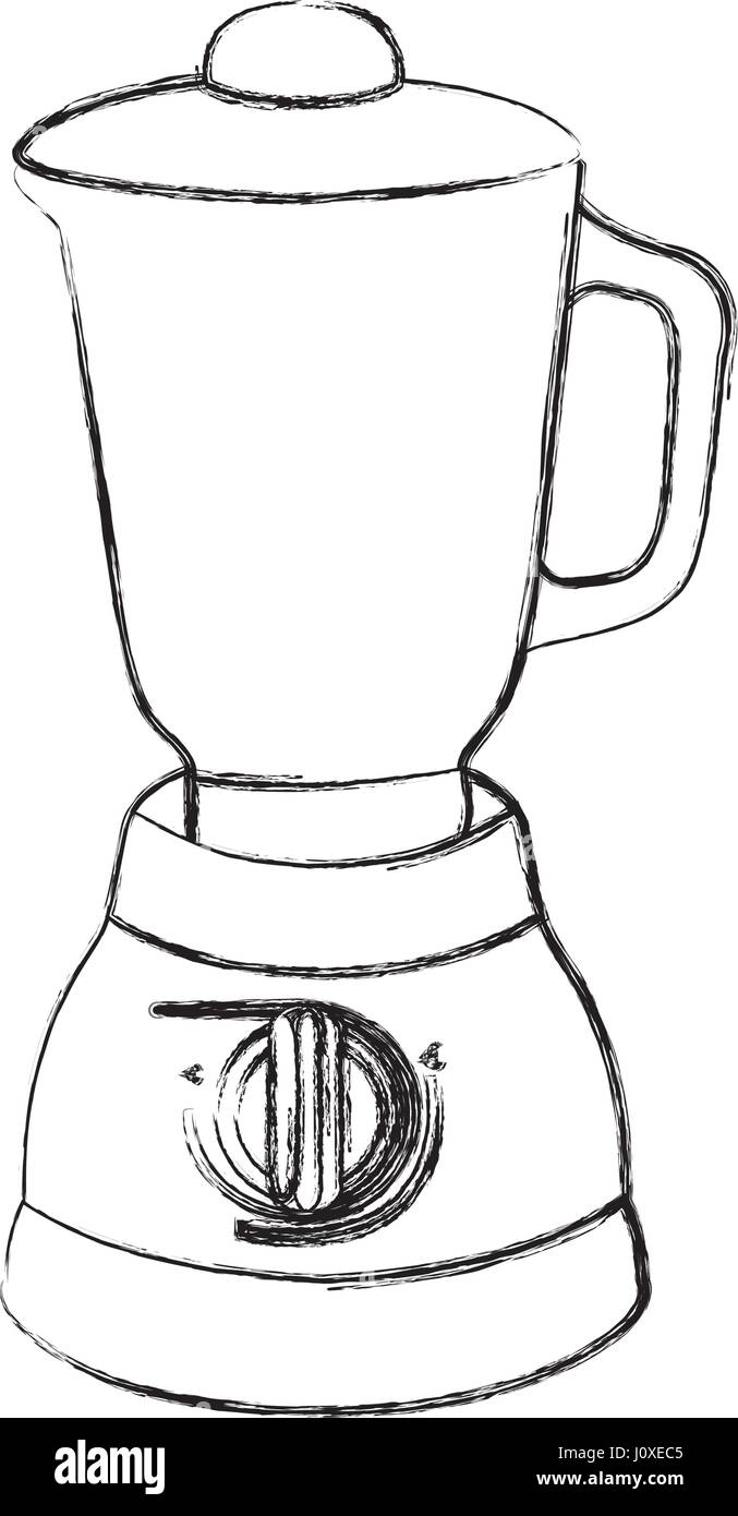 monochrome sketch of kitchen blender Stock Vector Image & Art - Alamy