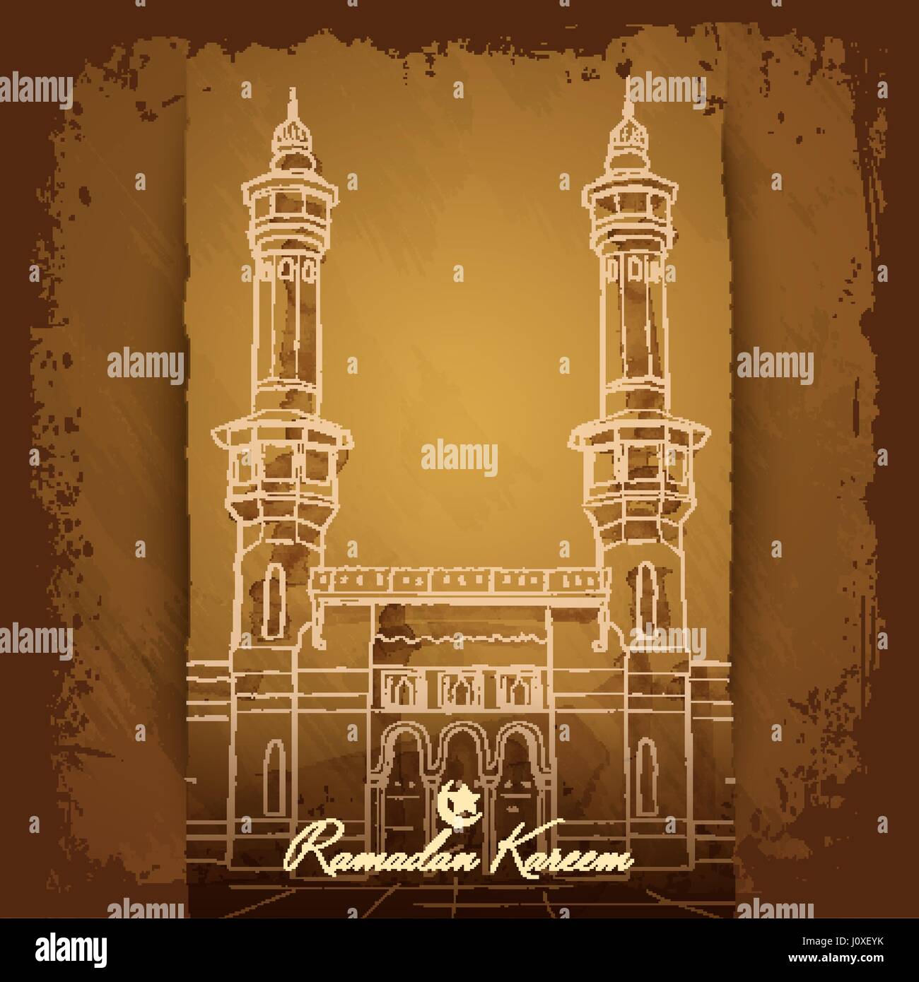 Ramadan Kareem greeting card template Stock Vector Image & Art - Alamy