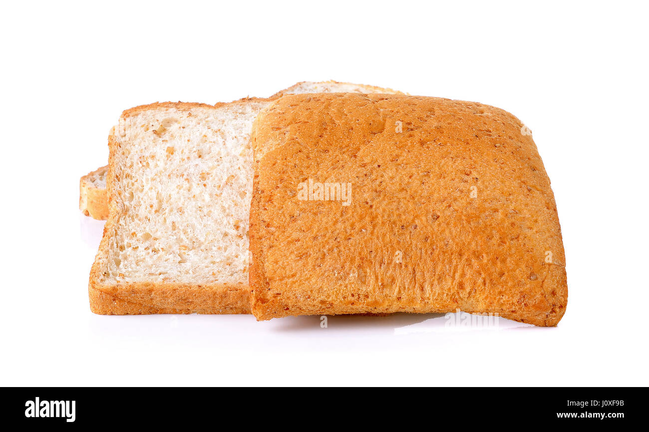 whole wheat Bread isolated on the white background Stock Photo - Alamy