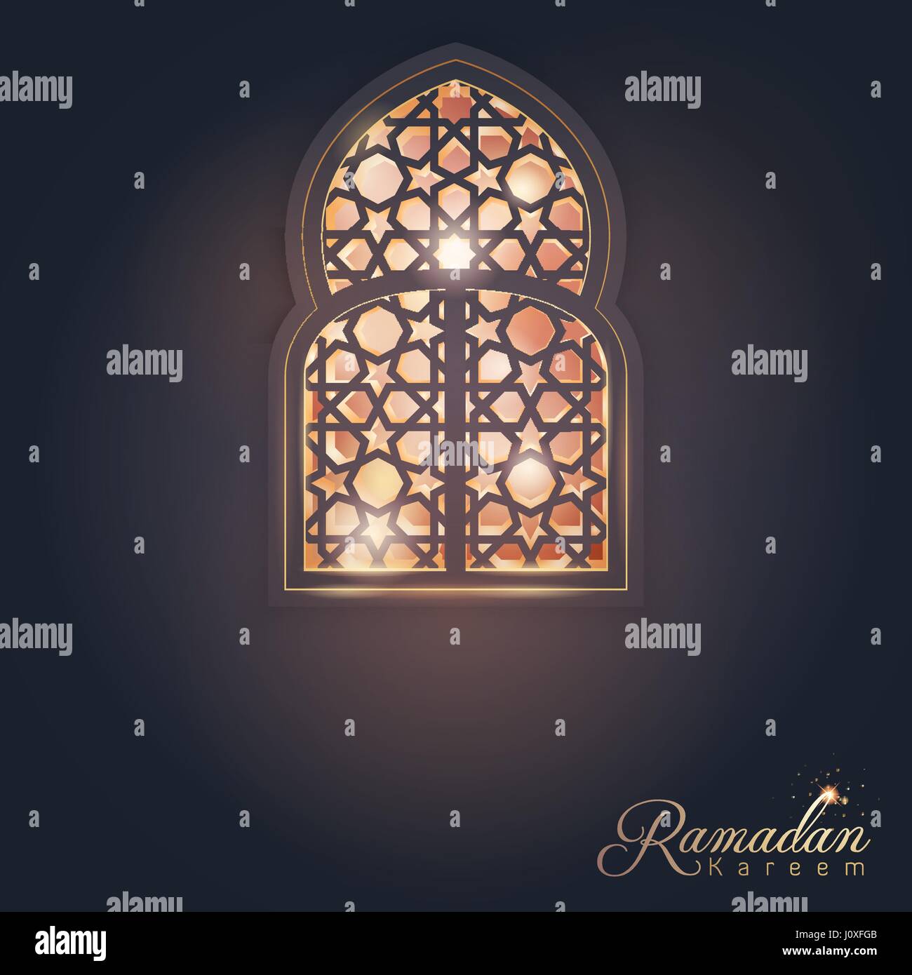 Ramadan Kareem greeting card background islamic design banner Stock ...