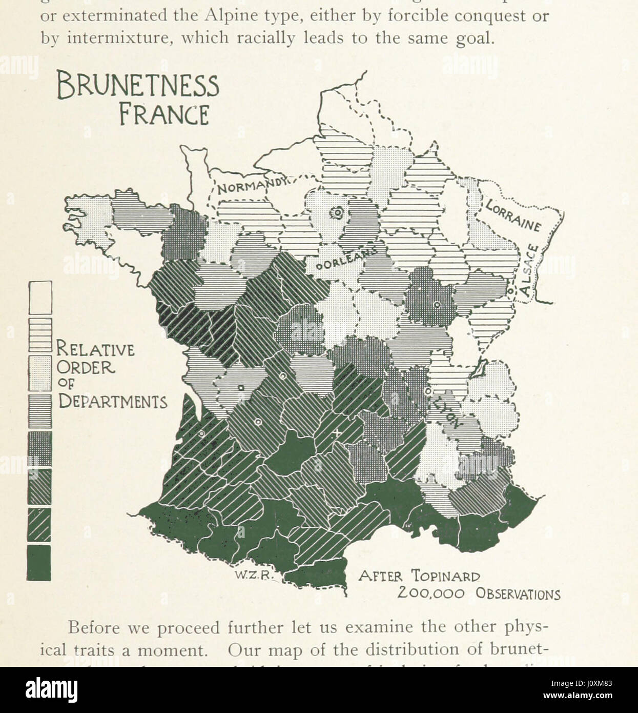 This image from 'The Races of Europe' illustrates a sociological study ...
