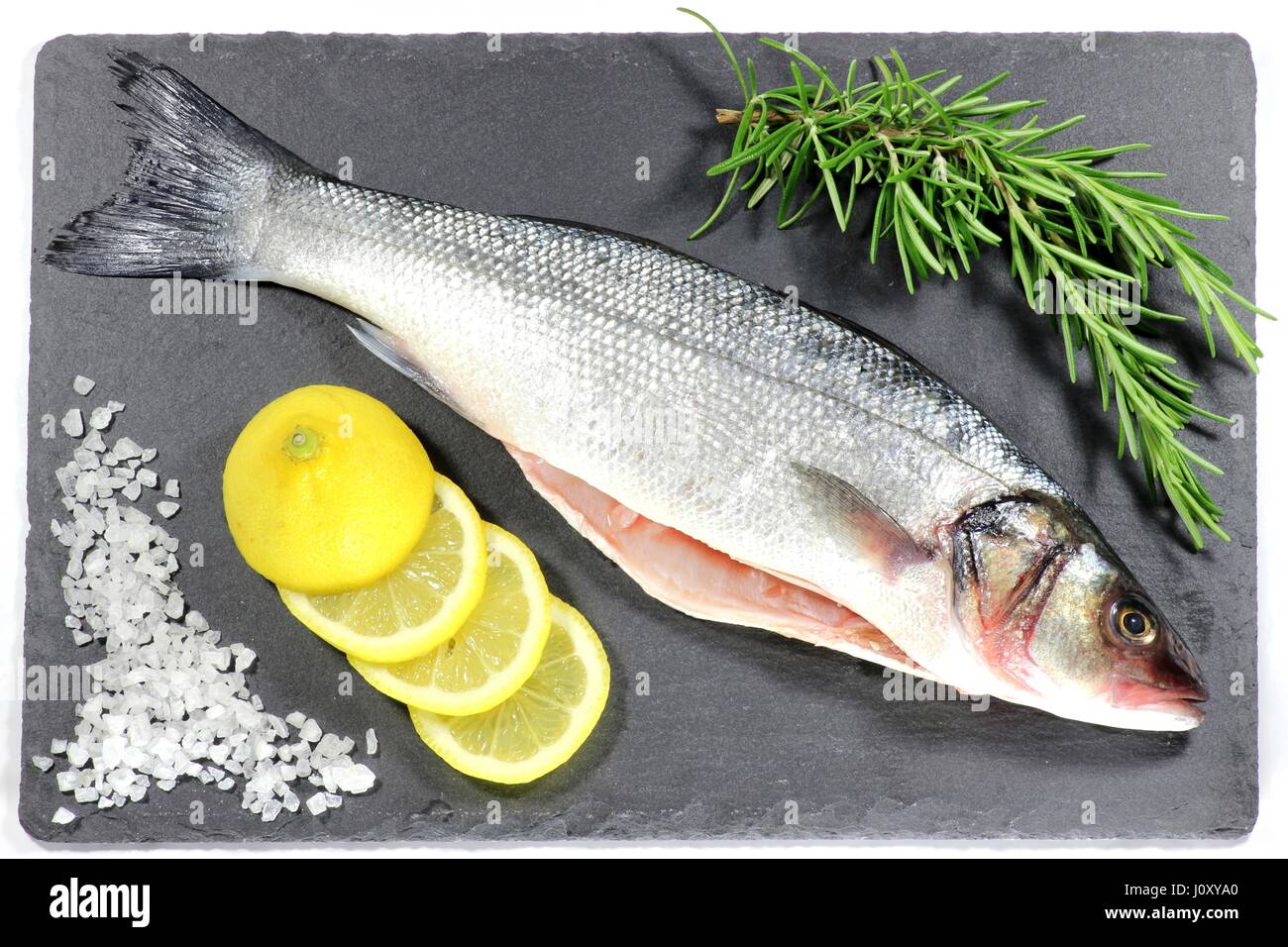 european seabass ready to cook Stock Photo - Alamy