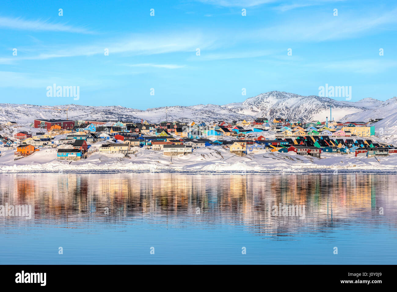 town of Ilulissat, Greenland Stock Photo