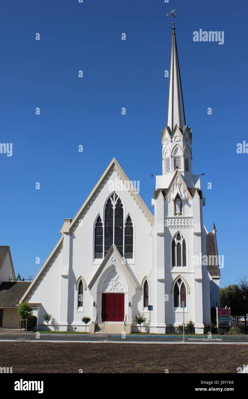 First Presbyterian Church, built in 1874 in Napa, California Stock