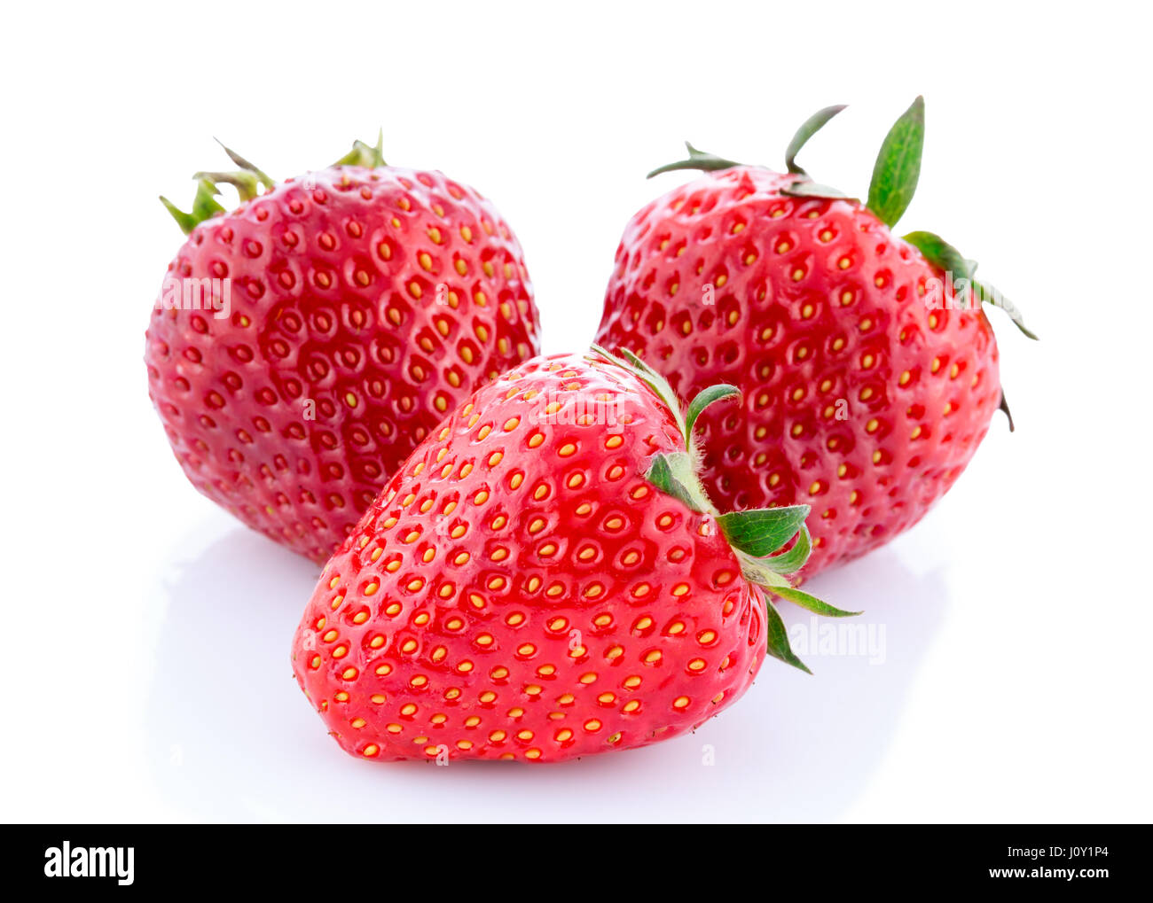 Ripe strawberry isolated on white background Stock Photo - Alamy