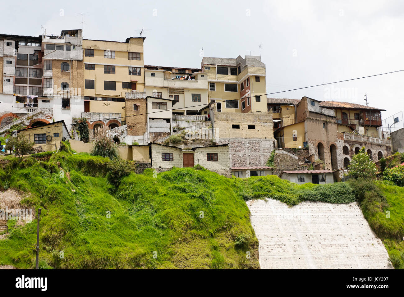 Slums of the Quito city, Ecuador Stock Photo