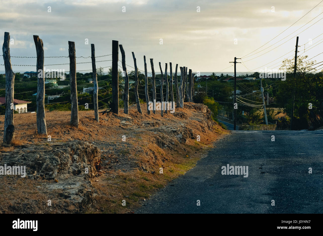 Making wooden fence posts hi-res stock photography and images - Alamy