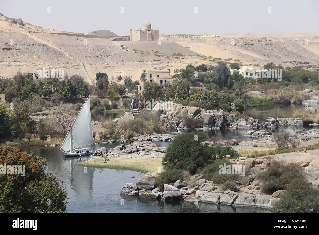 River Nile at Aswan in Upper Egypt Stock Photo - Alamy