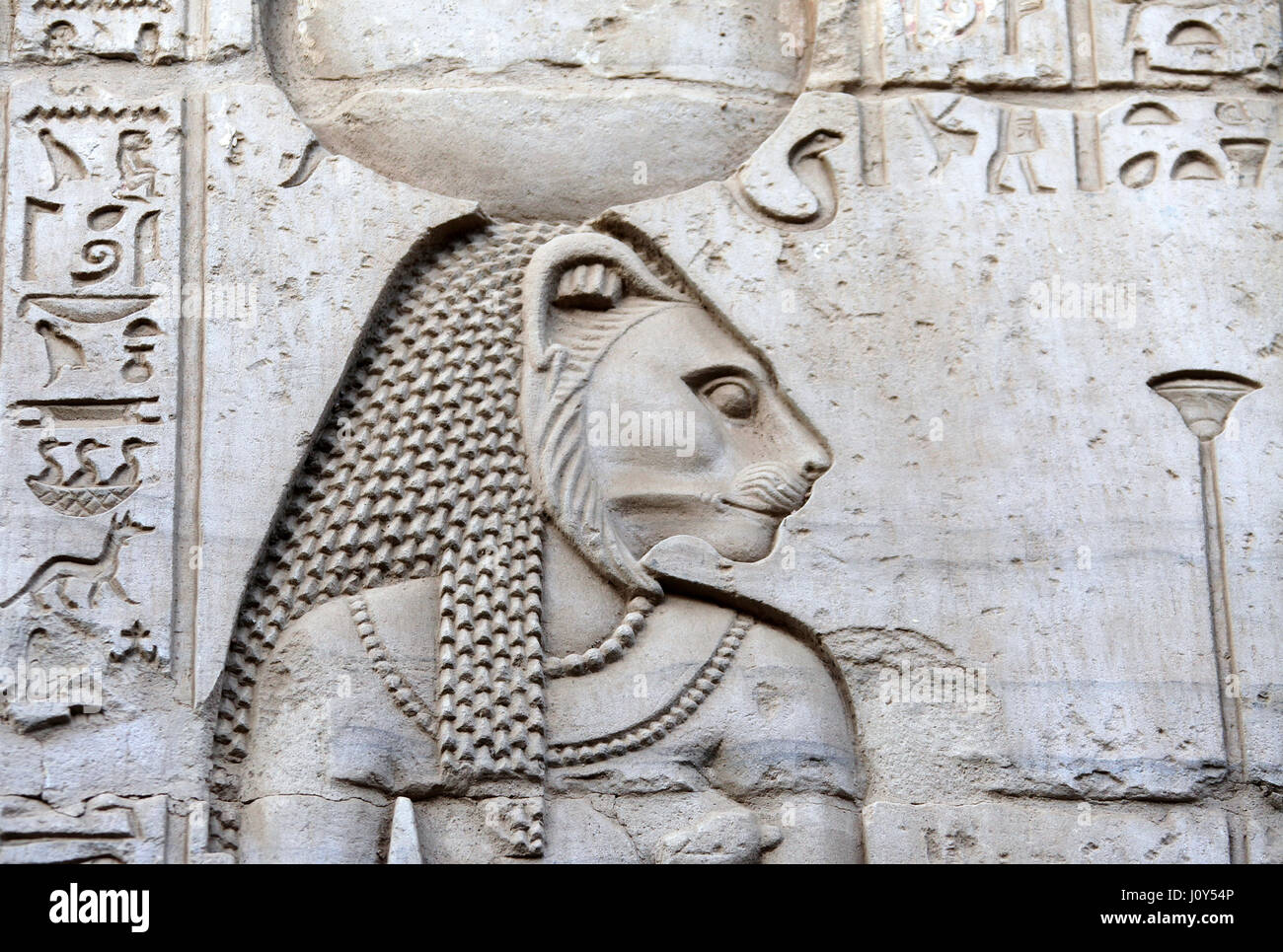 Sekhmet at the Temple of Kom Ombo Stock Photo - Alamy