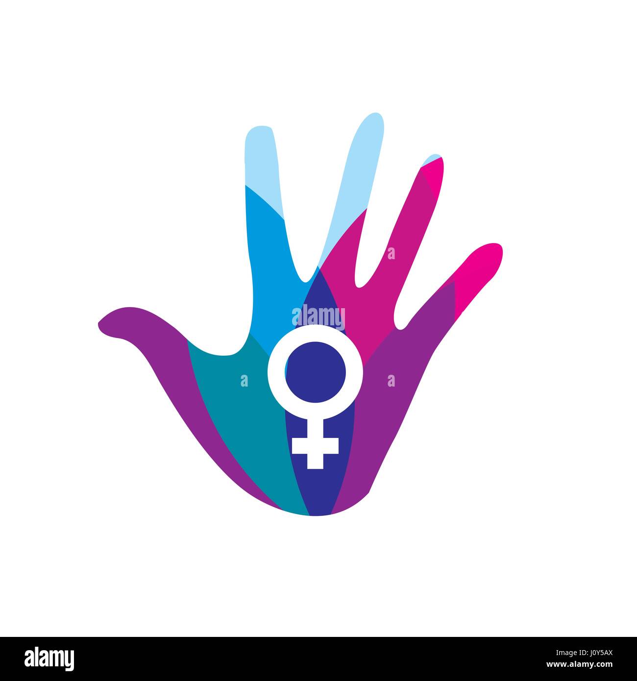 Colorful Women's Services Icon with Female Symbol Stock Vector Image ...