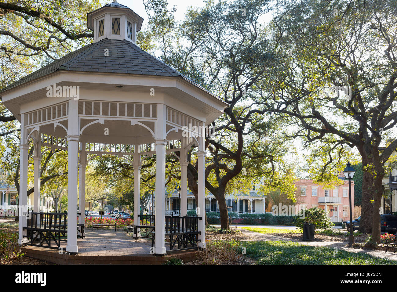 Whitefield Square, Savannah, Georgia Stock Photo