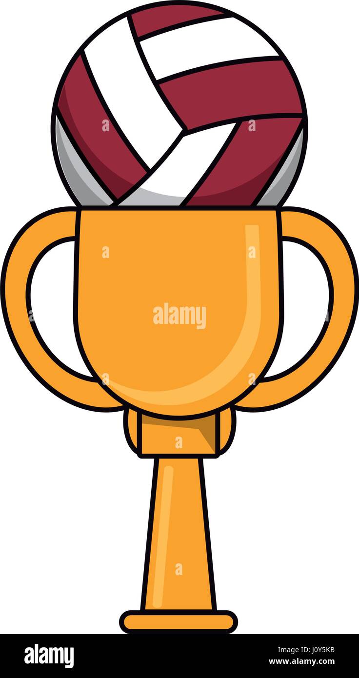 volleyball trophy sport golden image Stock Vector Image & Art Alamy