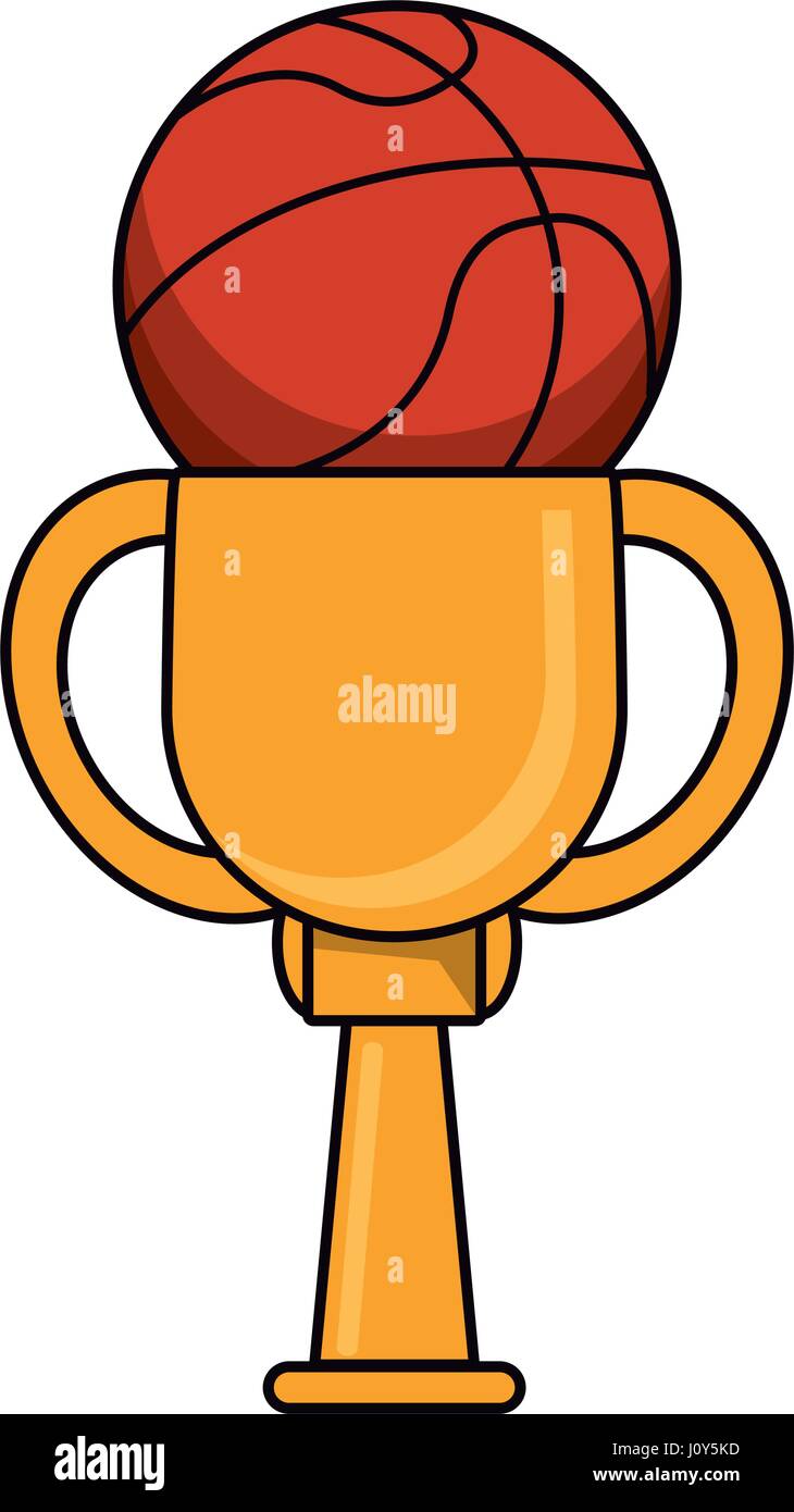 basketball trophy sport golden image Stock Vector Image & Art - Alamy