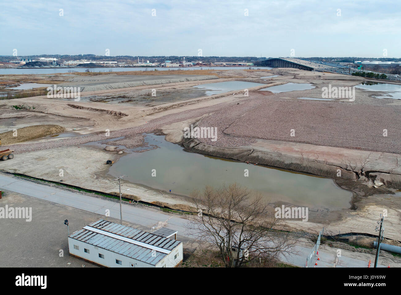 Old National Lead Plant Site along the Raritan River in Sayreville, New