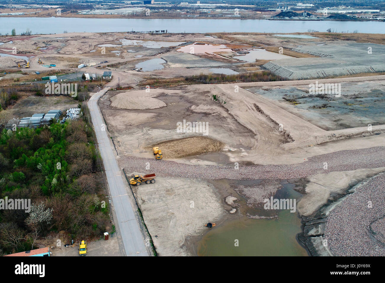 Old National Lead Plant Site along the Raritan River in Sayreville, New