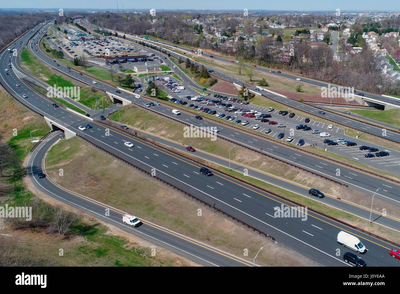 The Garden State Parkway near Cheesequake Rest Area Stock Photo Alamy